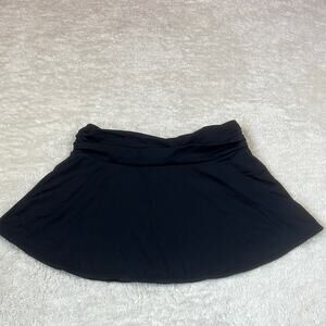 A Shore Fit black fit and flare skater swimsuit swim skirt, size 10